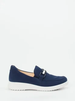 Ganter – Slipper aus Nubukleder in Marineblau