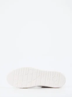 Ganter – Sneaker aus Leder-Mix in Weiß-Grau