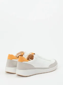Ganter – Sneaker aus Leder und Veloursleder weiß