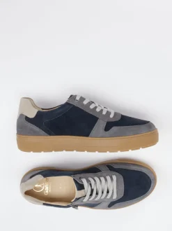Ganter – Sneaker aus Veloursleder Dunkelblau