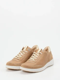 Ganter – Sneaker aus Velour- und Glattleder Hellbraun