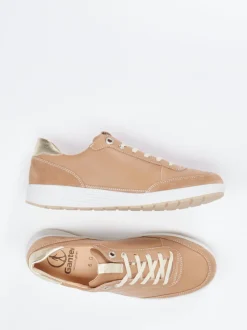 Ganter – Sneaker aus Velour- und Glattleder Hellbraun