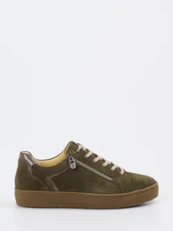 Ganter – Sneaker aus Veloursleder olivgrün