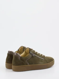 Ganter – Sneaker aus Veloursleder olivgrün