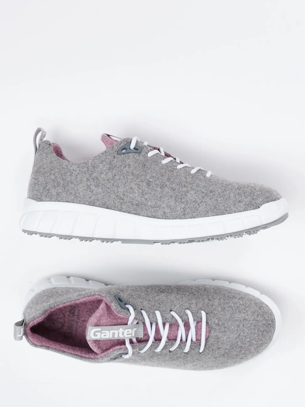 Ganter – Sneaker aus Wolle in Hellgrau