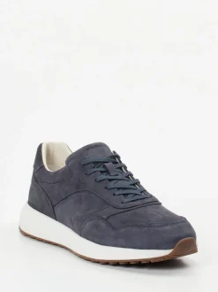 Geox – Retro-Sneaker aus Kalbleder in Dunkelblau