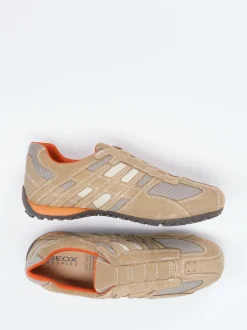 Geox – Slip-On Sneaker aus Veloursleder beige