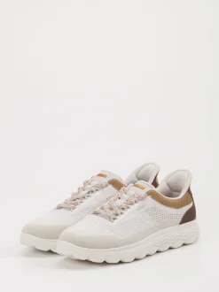 Geox – Sneaker aus Textil in Offwhite-Beige