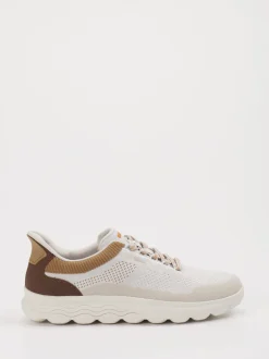 Geox – Sneaker aus Textil in Offwhite-Beige