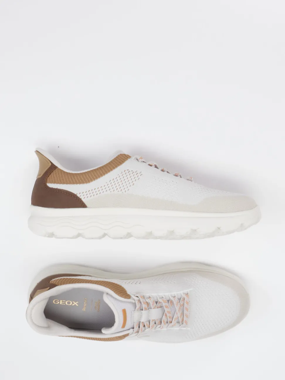 Geox – Sneaker aus Textil in Offwhite-Beige