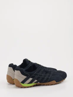 Geox – Sneaker aus Velour und Textil Dunkelblau