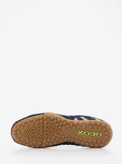 Geox – Sneaker aus Velour und Textil Dunkelblau
