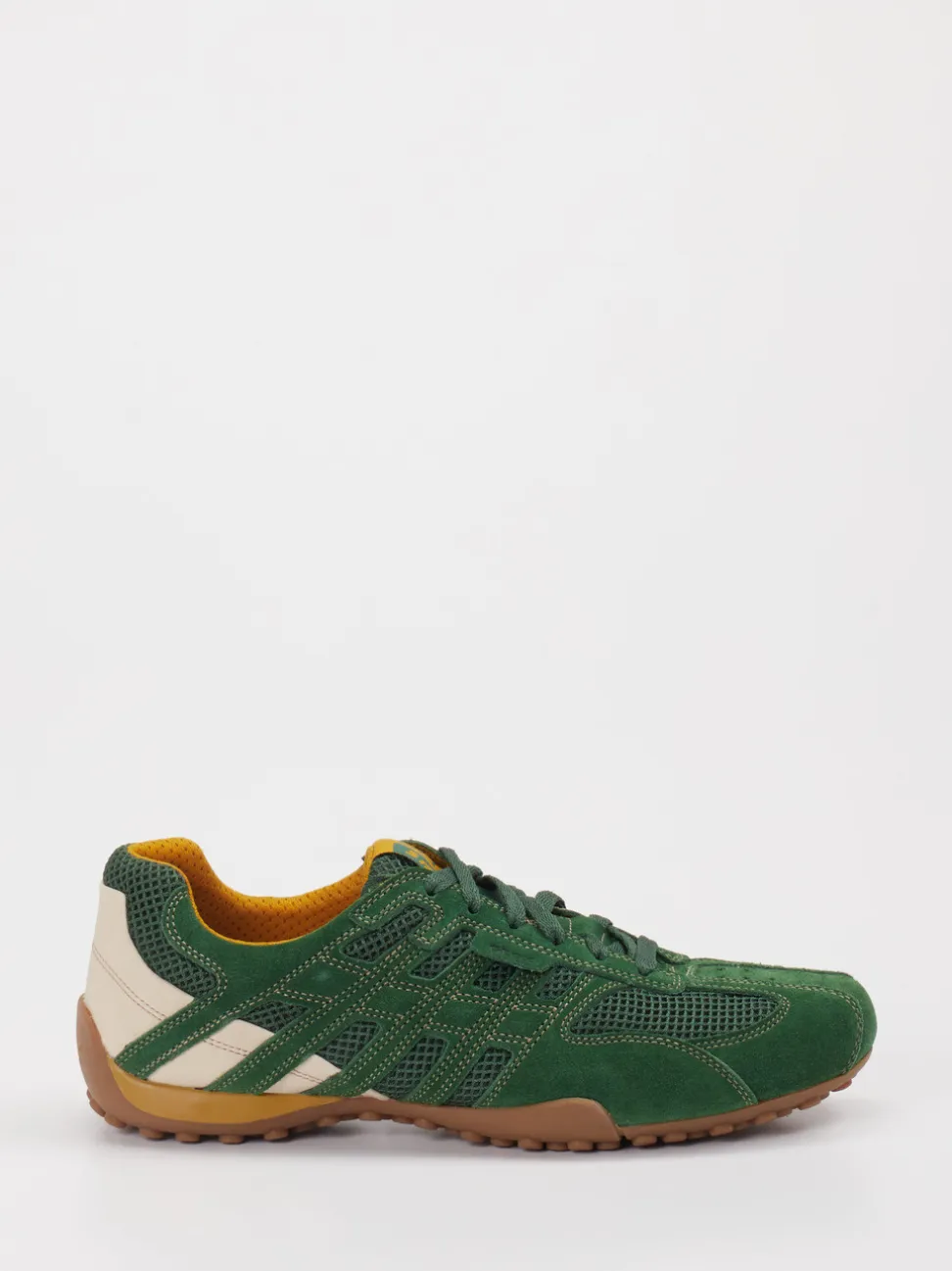 Geox – Sneaker aus Veloursleder und Textil grün
