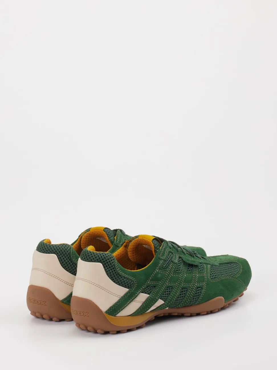 Geox – Sneaker aus Veloursleder und Textil grün