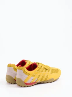 Geox – Sneaker aus Veloursleder in Gelb