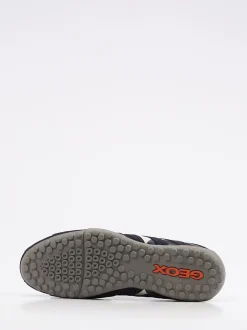 Geox – Sneaker aus Veloursleder und Mesh blau
