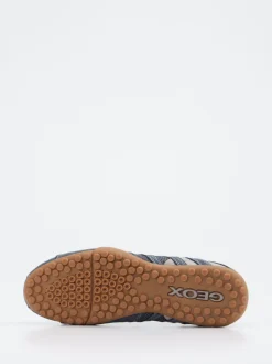 Geox – Sneaker aus Veloursleder und Mesh blau