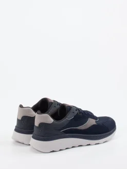 Geox – Sneaker aus Veloursleder und Mesh blau