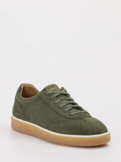 Geox – Sneaker aus Veloursleder olivgrün