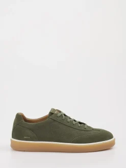 Geox – Sneaker aus Veloursleder olivgrün