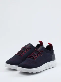 Geox – Strick-Sneaker aus Textil in Dunkelblau