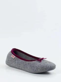 Giesswein – Ballerina-Hausschuh aus Wollfilz grau