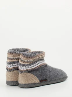 Giesswein – Haus-Booties aus Wollfilz in Anthrazit