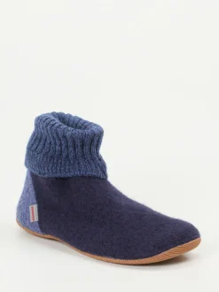 Giesswein – Hüttenschuh aus Wollfilz Dunkelblau