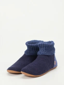 Giesswein – Hüttenschuh aus Wollfilz Dunkelblau