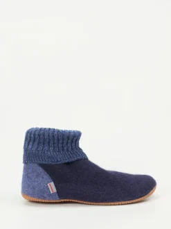 Giesswein – Hüttenschuh aus Wollfilz Dunkelblau