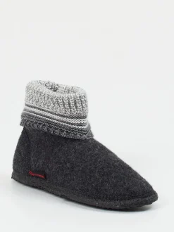 Giesswein – Hüttenschuh aus Wollfilz anthrazitgrau