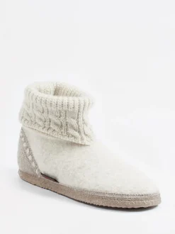 Giesswein – Hüttenschuh aus Wollfilz wollweiß