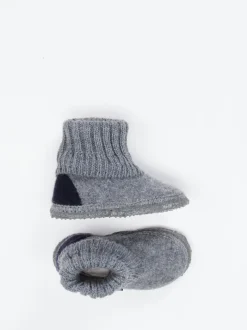 Giesswein – Hüttenschuh aus Wollfilz Mittelgrau
