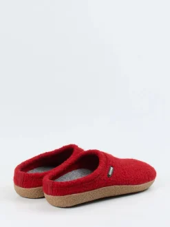 Giesswein – Hüttenschuh aus Wolle in Tomatenrot