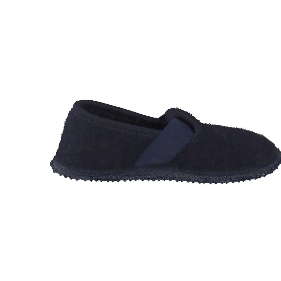 Giesswein – Hüttenschuhe aus Wollfilz Dunkelblau