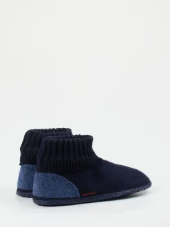 Giesswein – Hüttenschuhe aus Wollfilz Dunkelblau