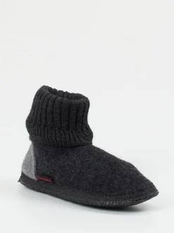 Giesswein – Hüttenschuhe aus Wollfilz anthrazit