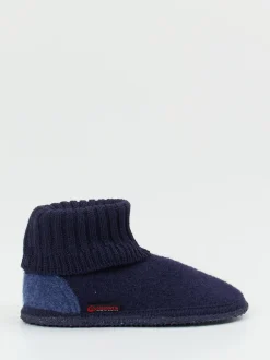 Giesswein – Hüttenschuhe aus Wollfilz Dunkelblau