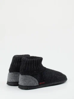 Giesswein – Hüttenschuhe aus Wollfilz in Anthrazit