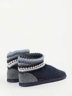 Giesswein – Hüttenschuhe aus Wolle Dunkelblau