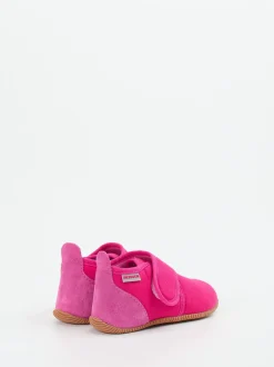 Giesswein – Kinder-Hüttenschuhe aus Textil pink
