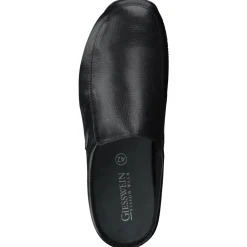 Giesswein – Lederpantoffel aus Kalbleder schwarz