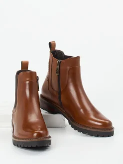 Ginger & Glove – Chelsea Boots aus Kalbleder cognac
