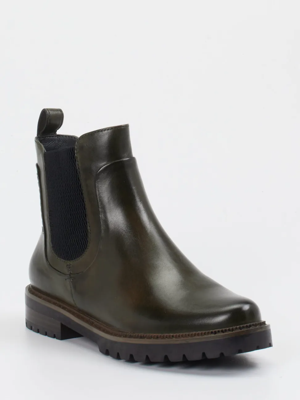 Ginger & Glove – Chelsea Boot aus Lammleder Dunkelgrün