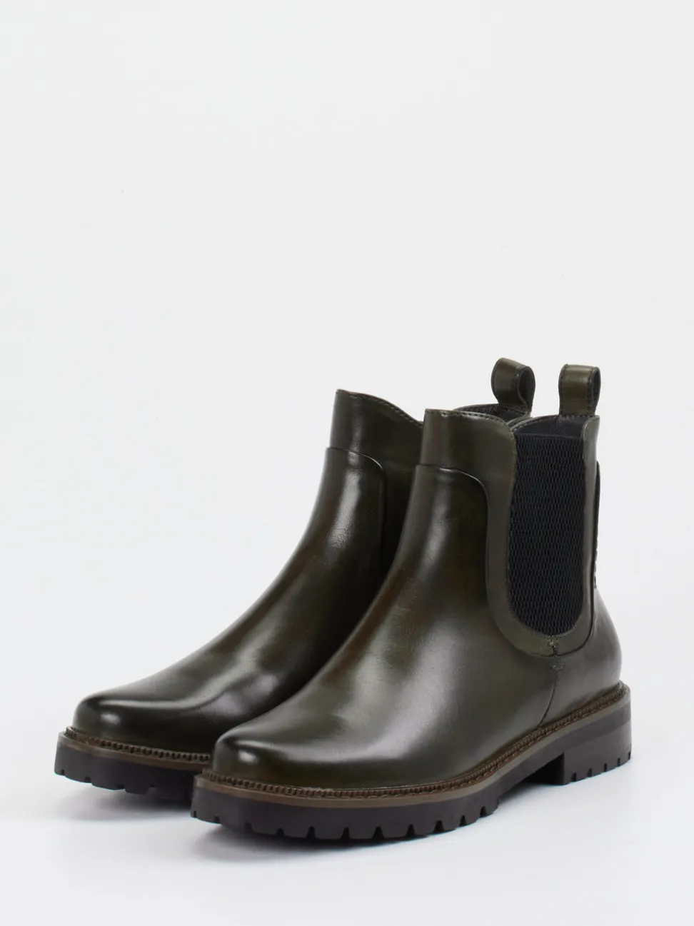 Ginger & Glove – Chelsea Boot aus Lammleder Dunkelgrün