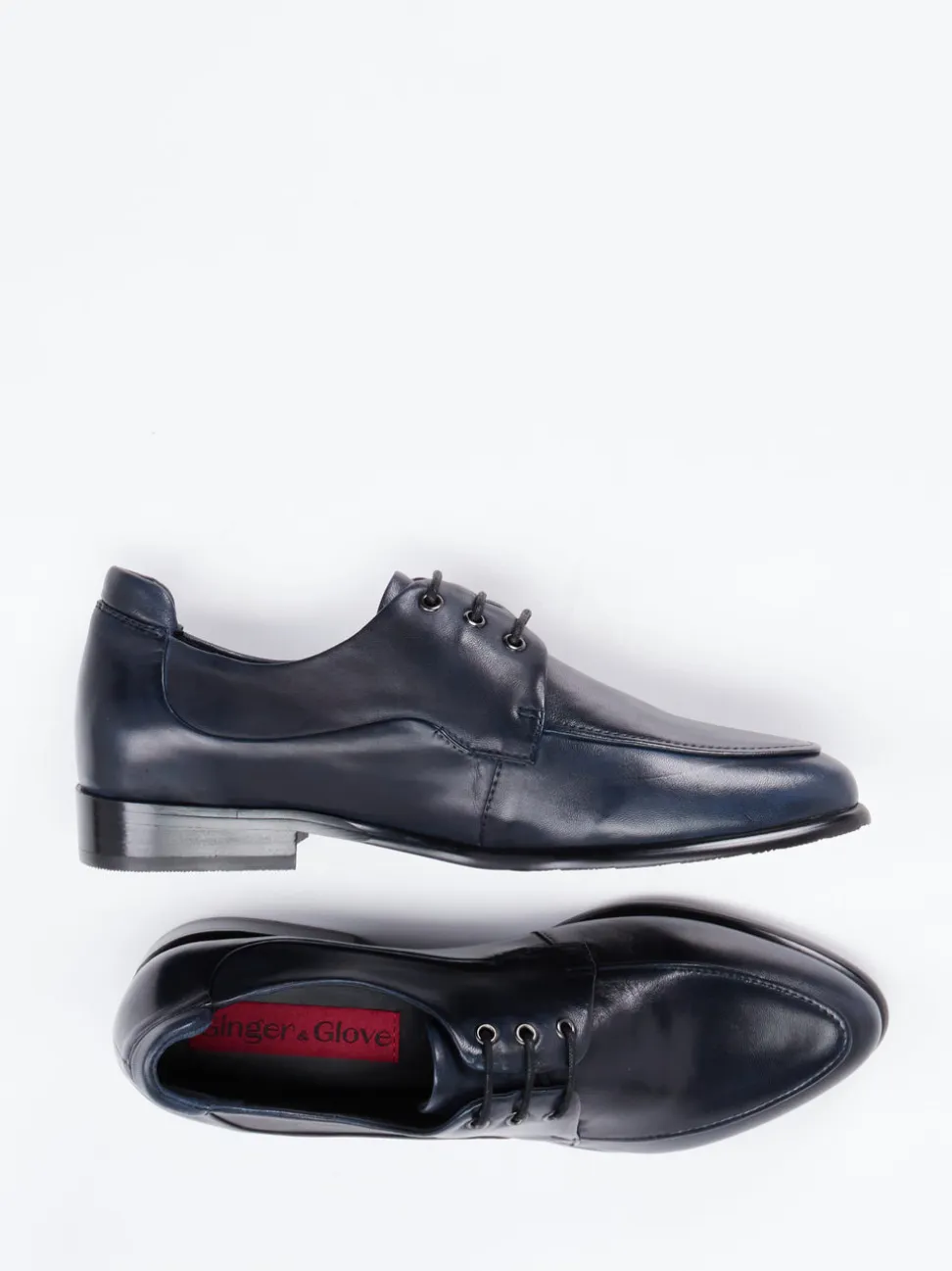 Ginger & Glove – Derby-Schuhe aus Lammleder Dunkelblau