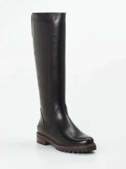 Ginger & Glove – Kniehohe Stiefel aus Lammleder schwarz