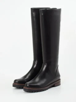 Ginger & Glove – Kniehohe Stiefel aus Lammleder schwarz