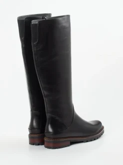 Ginger & Glove – Kniehohe Stiefel aus Lammleder schwarz