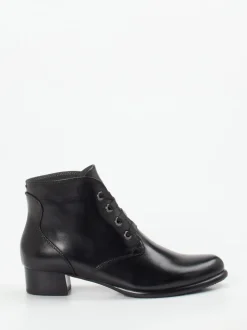Ginger & Glove – Schnür-Boots aus Lammleder Schwarz